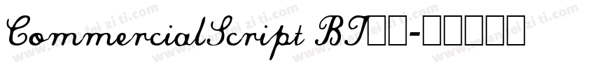 CommercialScript BT字体字体转换